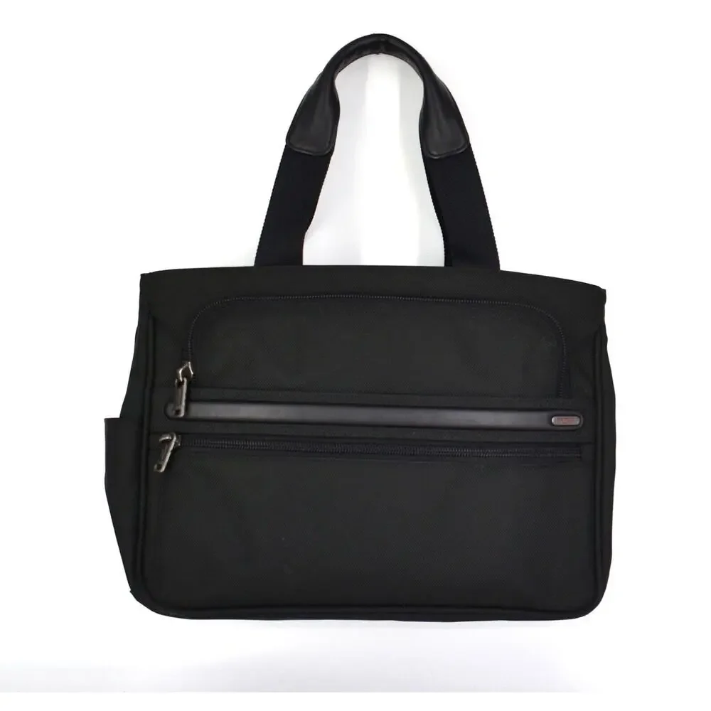 C5 Auth TUMI Voyageur Dara Black Ballistic Nylon Courier Tote Bag Style 26190D4
